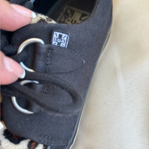 T.U.K Leopard Print Sneakers with Black Accents - Picture 6 of 8